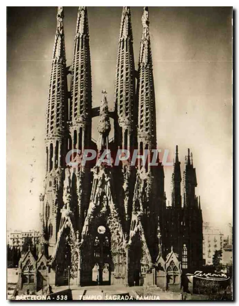 Barcelone - Temple Sagrada Família — façade principale avec quatre flèches, éditeur Zarrouta, n° 538 - Vorderseite
