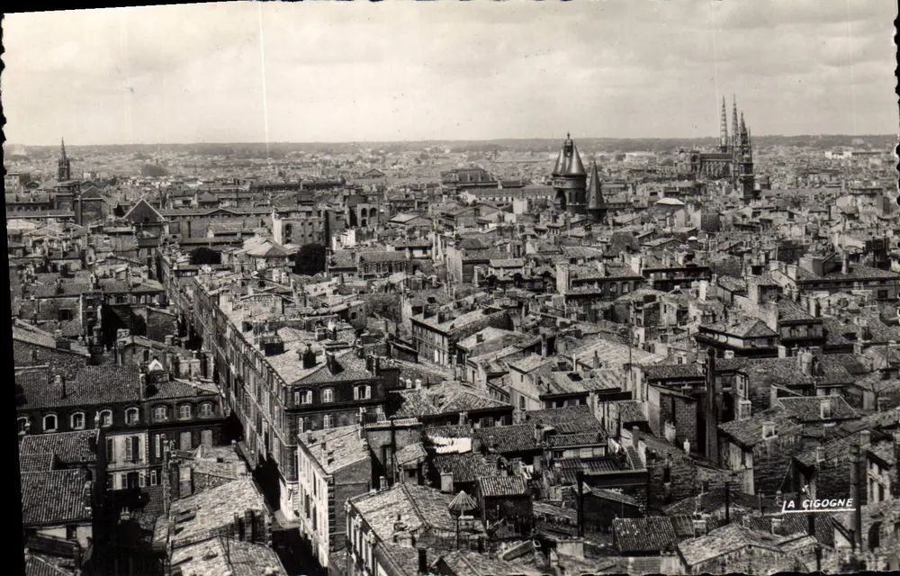 Panorama der Stadt — Bordeaux — Édit. La Cigogne - Vorderseite