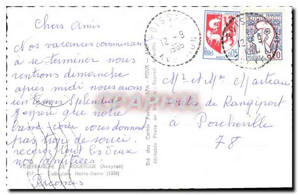Kollegiate Kirche Notre-Dame — Aveyron — Verlag APA - Rückseite