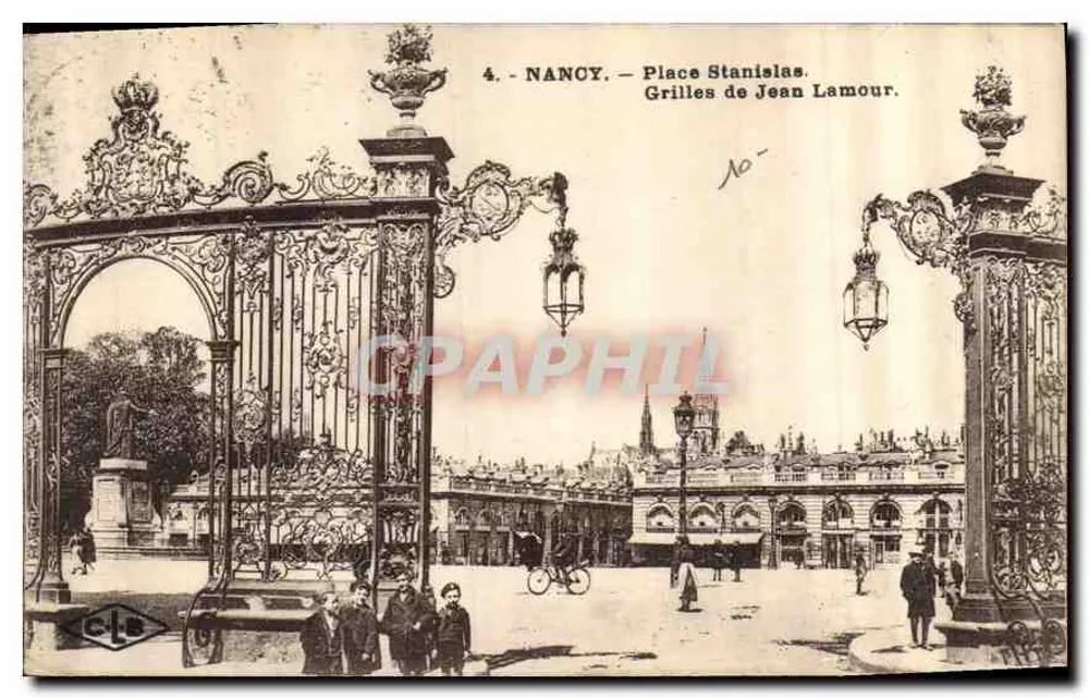 Nancy — Plaza Stanislas — Grillos de Jean Lamour - Anverso