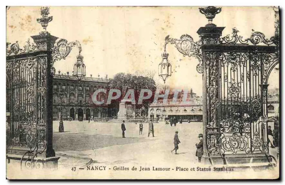 NANCY — Gitter von Jean Lamour — Platz und Statue Stanislas - Vorderseite