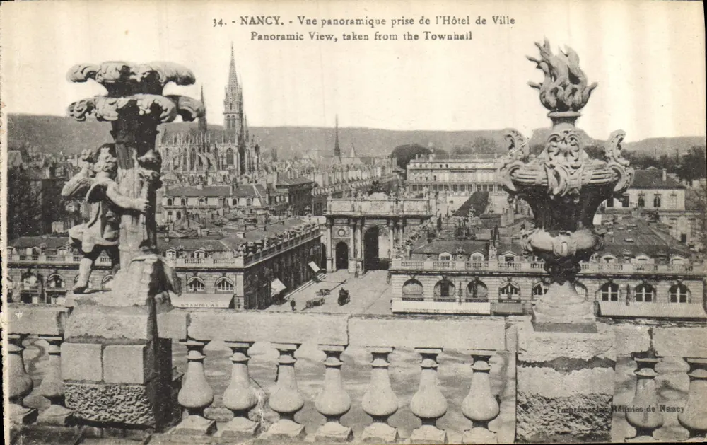 NANCY — Panoramablick vom Rathaus aus — Druckereien von Nancy - Vorderseite