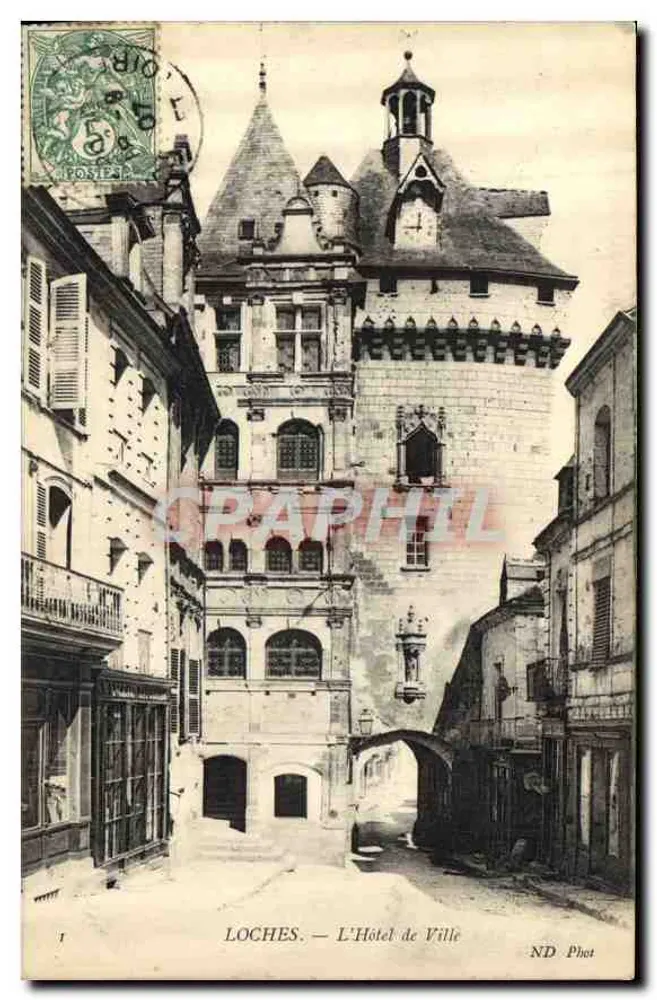 Loches — O Palácio de Ville — ND Phot - Frente