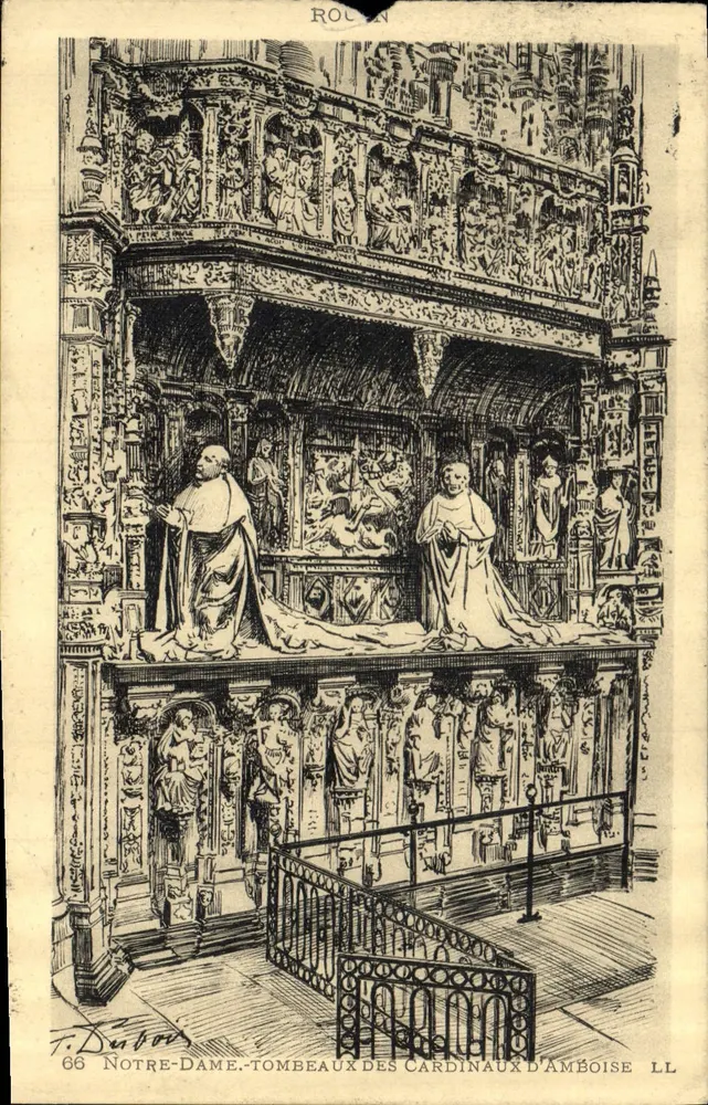 Notre-Dame, Grabmale der Kardinäle von Amboise — F. Dandoux — Nr. 66 - Vorderseite