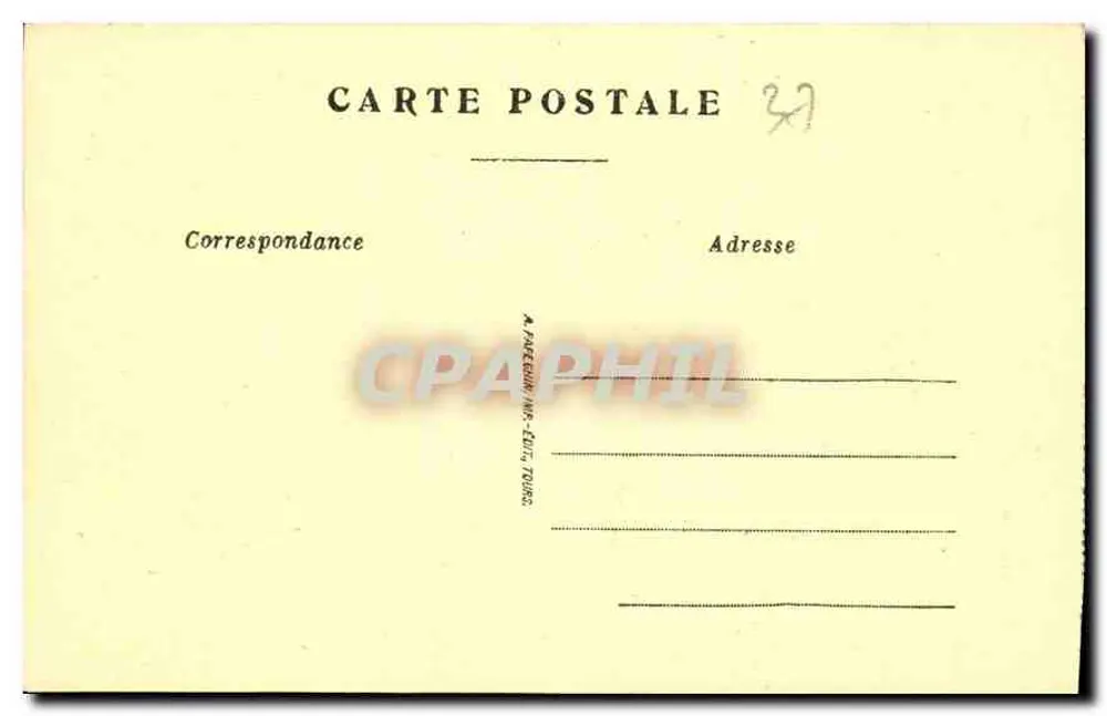 Chenonceaux — O Castelo — Fachada (Nordeste) — A.P. - Verso