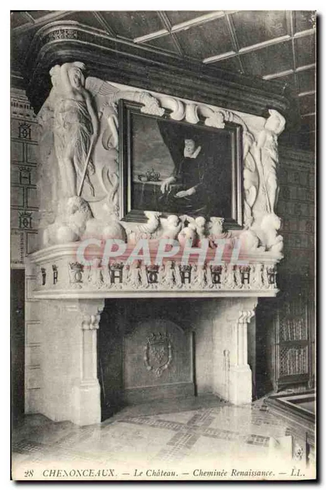 Chenonceaux — O Castelo — Lareira Renascentista — LL. - Frente