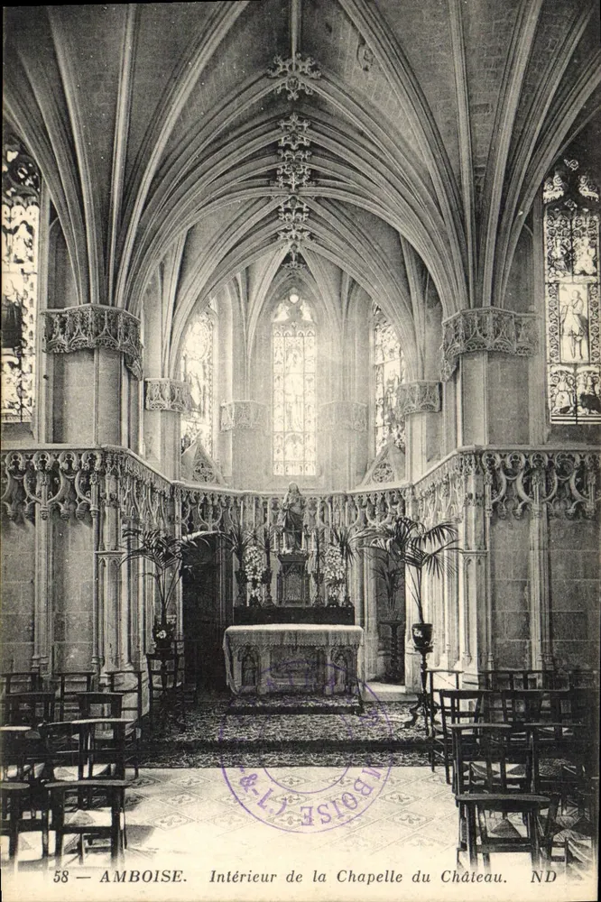 Amboise — Interior da Capela do Castelo — ND - Frente
