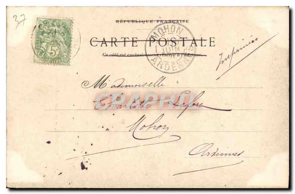 Chinon — Estátua de Joana d'Arc — Hottay - Verso