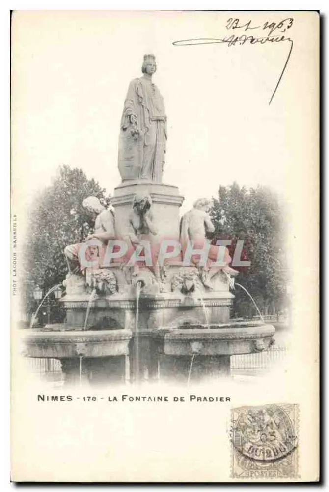 Nîmes - A Fonte de Pradier — fototipia de P. Lacour-Marbeill, n°178 - Frente