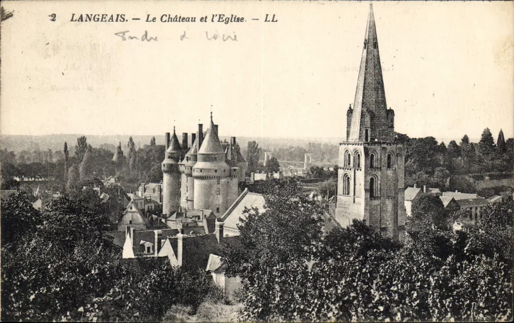 LANGEAIS — O Castelo e a Igreja — LL - Frente