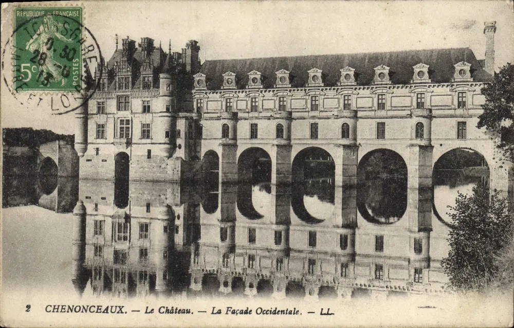 Chenonceaux — Het Kasteel — De Westelijke Facade — LL - Voorkant