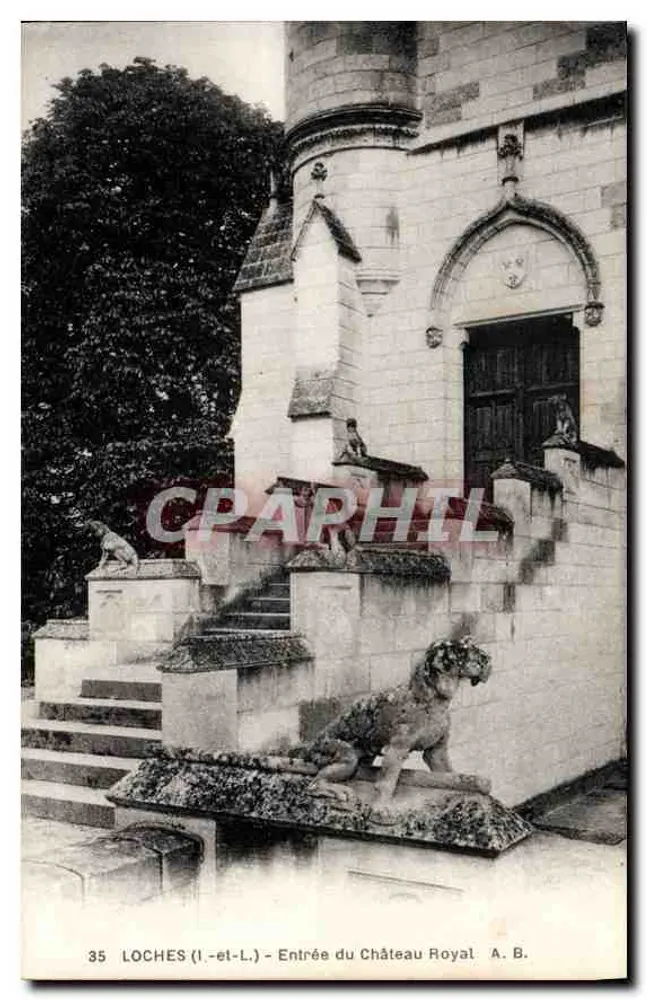 Loches (Loir-et-Cher) — Entrada do Castelo Real — A. B. - Frente