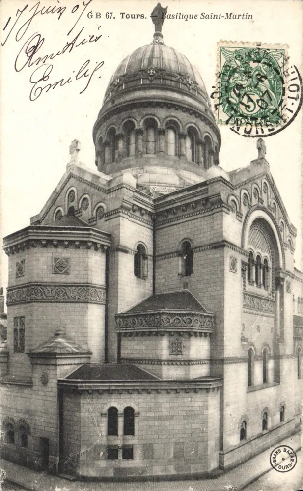 Basílica de São Martinho — Tours — editor G.B. 67 - Frente