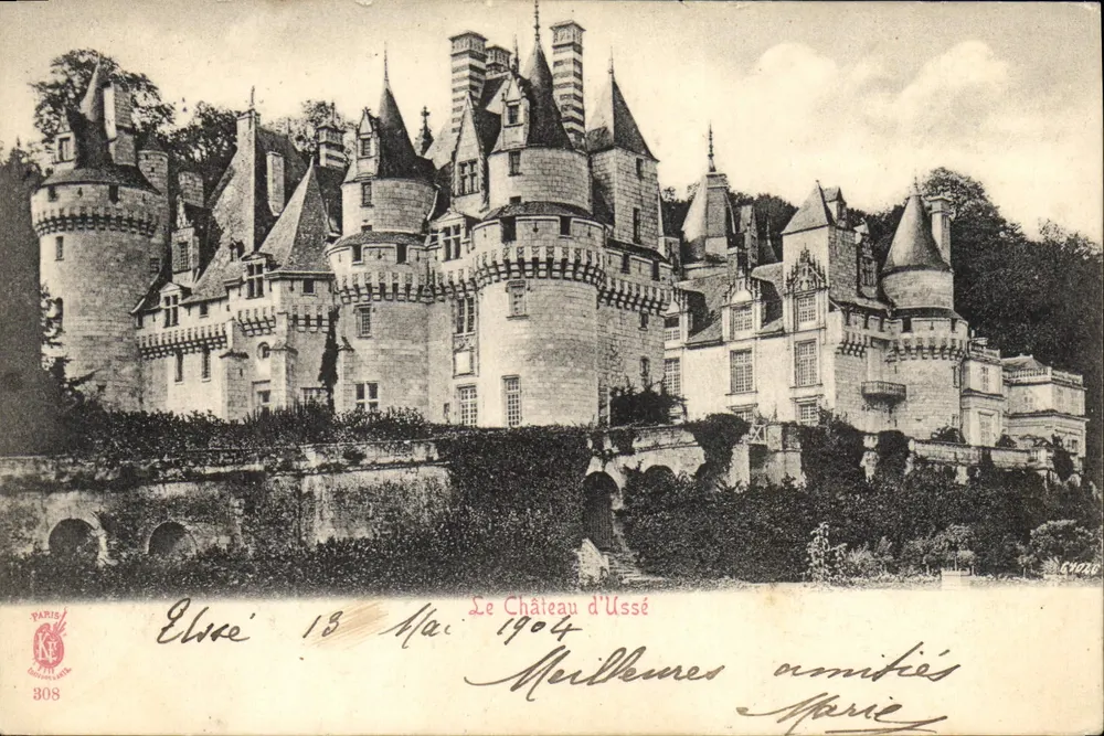 O Castelo de Ussé — vista panorâmica — Paris, n° 308 - Frente