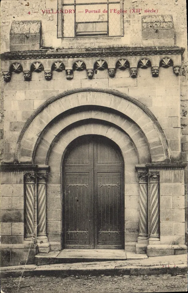 Villandry — Portal da Igreja (século XII) — editor desconhecido, n° 4 - Frente