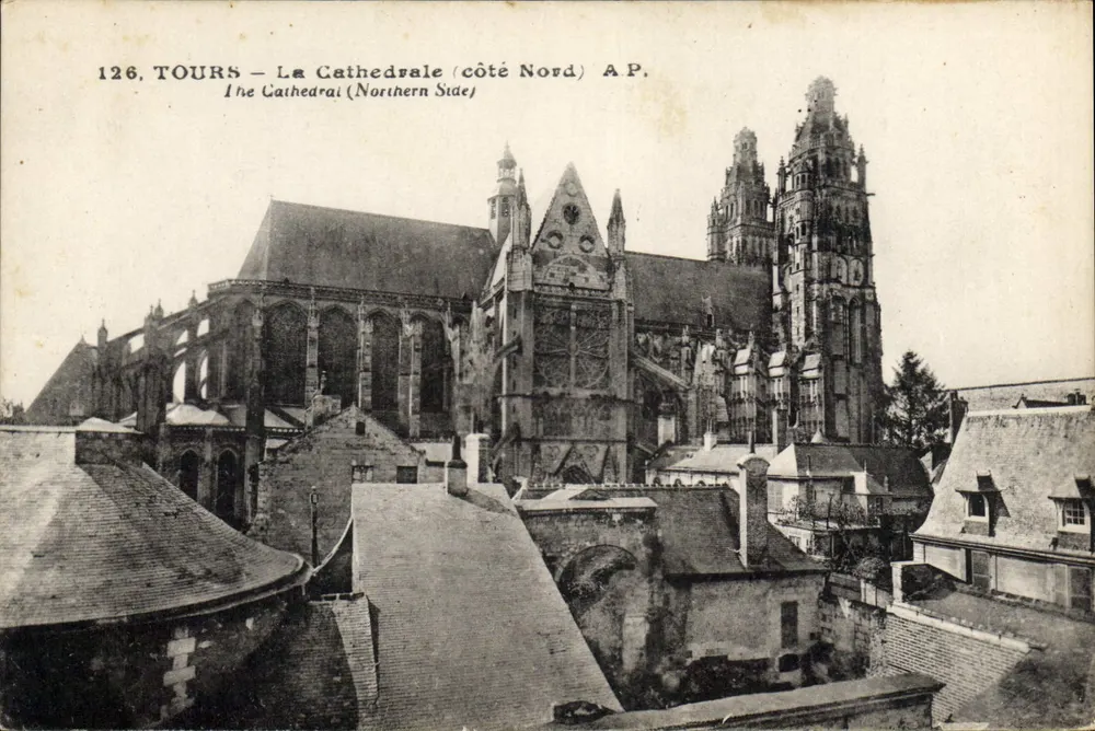 Tours — A Catedral (lado Norte) — A.P. n°126 - Frente