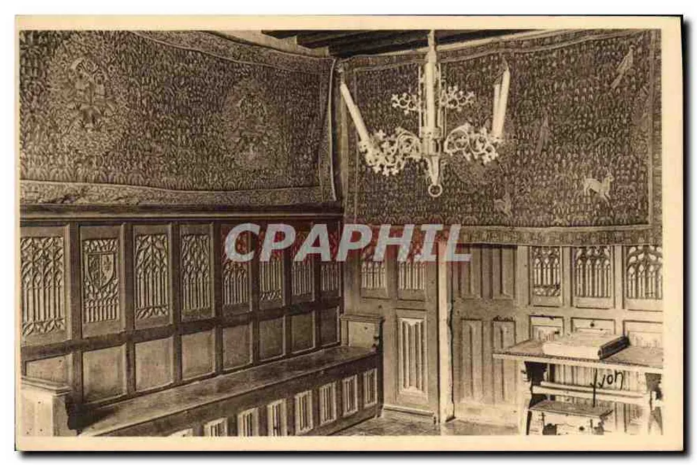 Château de Langeais — Petit Salon — Gemalte Wandvertäfelung (15. Jahrhundert) - Vorderseite