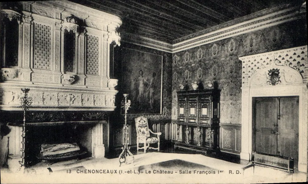 Chenonceaux (Loire-et-Loire) - Das Schloss - Saal François Ier - R.D. n°13 - Vorderseite