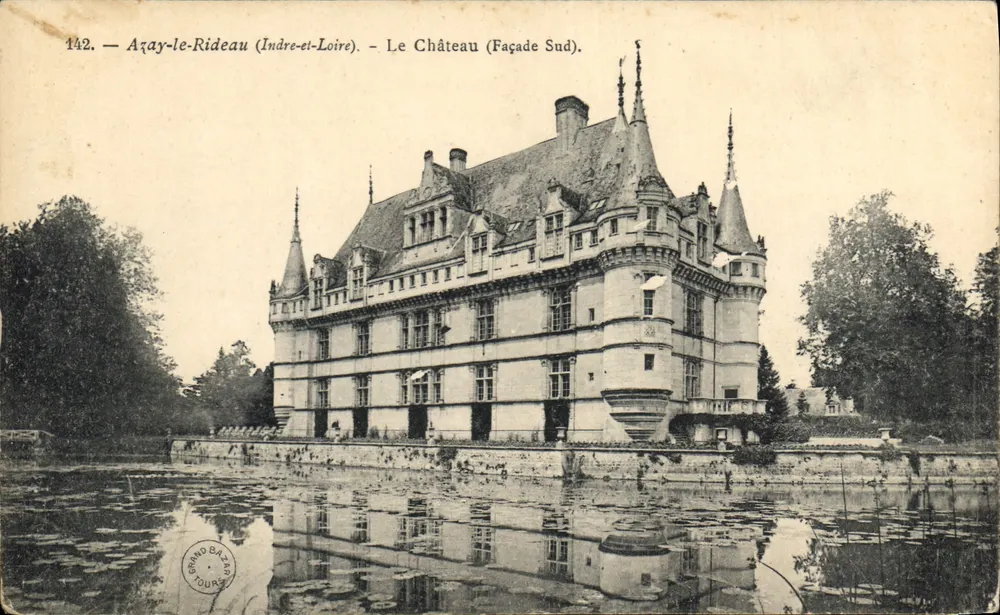 Azay-le-Rideau (Indre-et-Loire) — Das Schloss (Südseite) — Grand Bazacle Touraine - Vorderseite