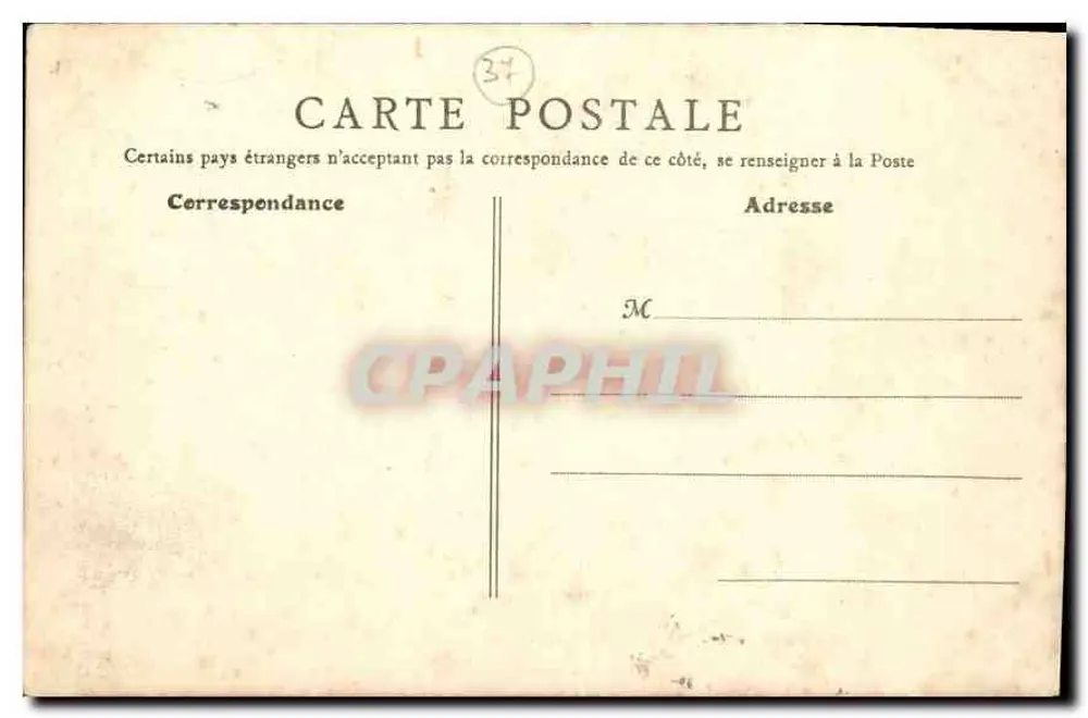 Castelo de Chenonceaux — Fachaça ocidental, lado oeste — B.F., Paris - Verso