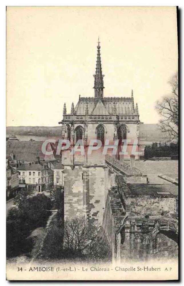 Amboise (Loire-et-Loire) — O Castelo - Capela São Huberto — A.P. - Frente