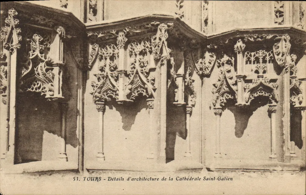 Tours — Details der Architektur der Kathedrale Saint-Gatien — Nr. 53 - Vorderseite