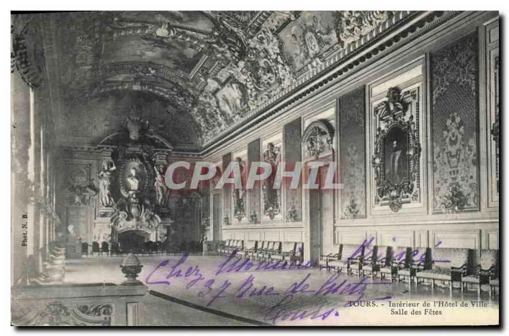 Tours — Innenansicht des Rathauses, Saal der Feste — Fot. N. B. - Vorderseite