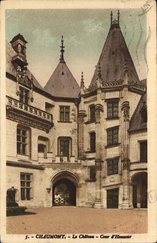Chaumont — Zamek — Dziedziniec — Wydawnictwo Harmigny, nr 5 - Awers