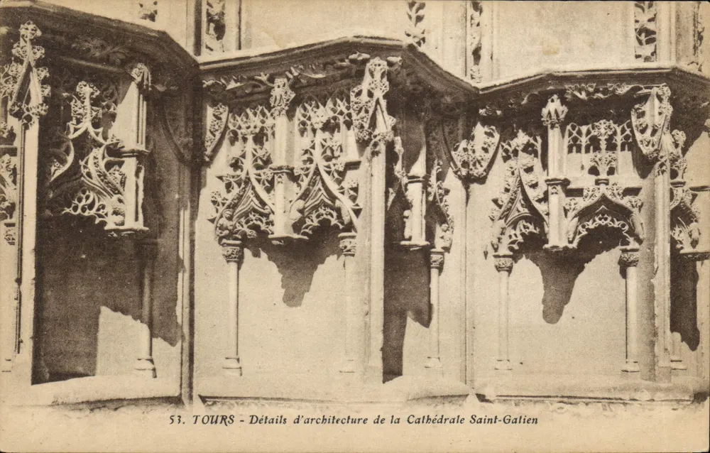 Tours — Architektonische Details der Kathedrale Saint-Gatien — n°53 - Vorderseite