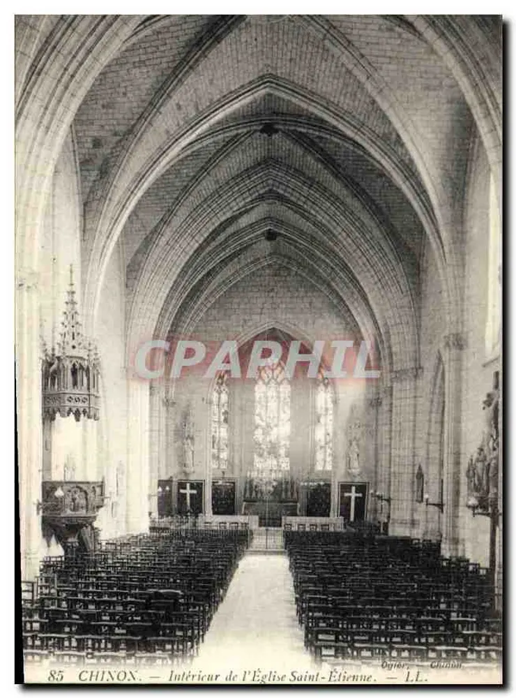 Chinon — Innenansicht der Kirche Saint-Étienne — Ogier, Chinon, Nr. 85 - Vorderseite