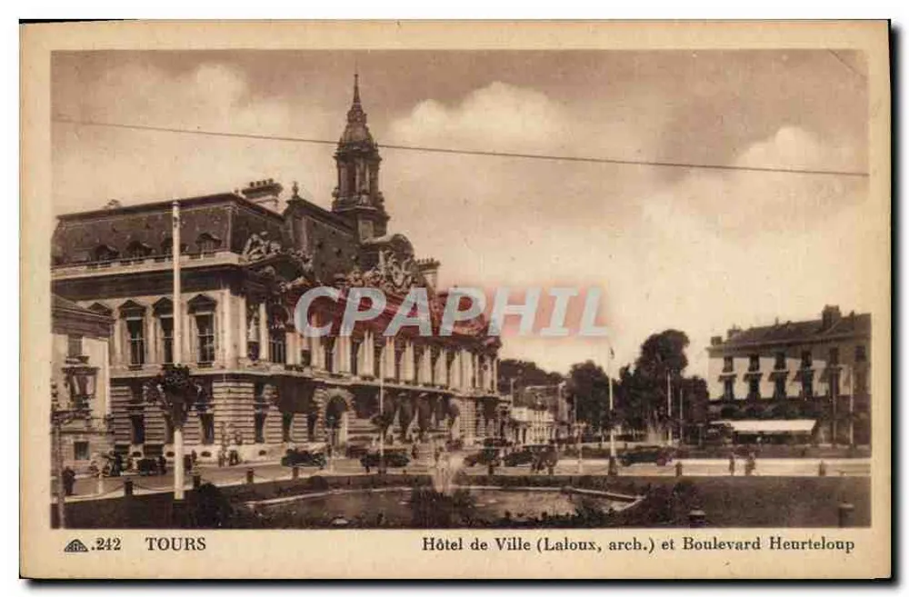 Tours — Rathaus (Laloux, Arch.) und Boulevard Heurteloup — CIH des Arts Mécaniques, Paris - Vorderseite