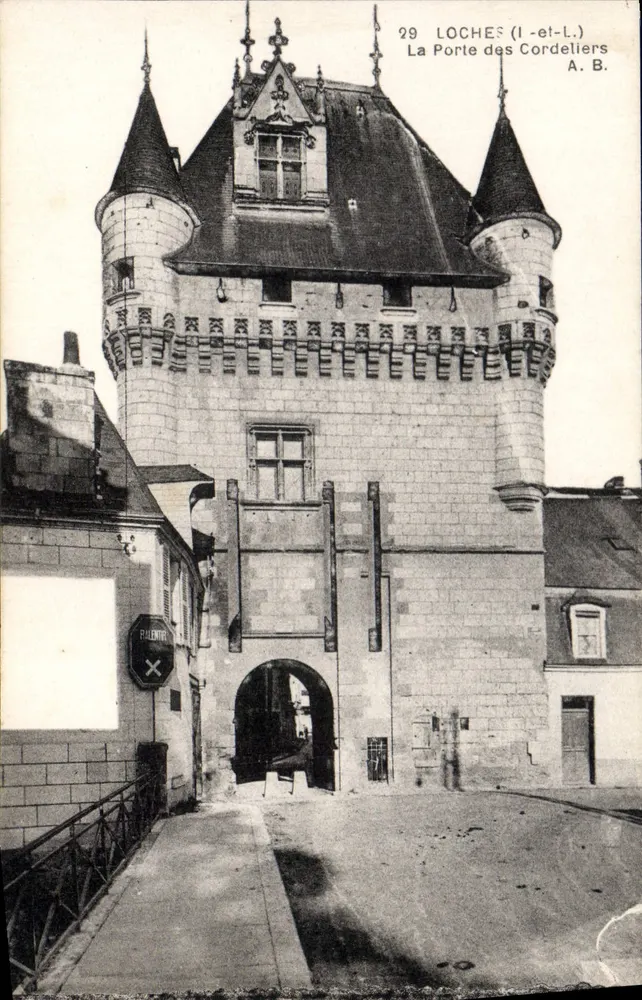 Loches (Loir-et-Cher) — La Porte des Cordeliers — Phototype A. Bruel, Angers - Vorderseite