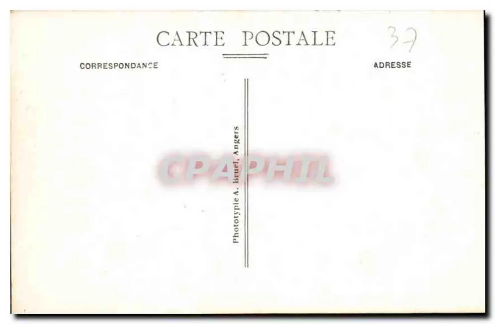 Loches (Loir-et-Cher) — La Porte des Cordeliers — Phototype A. Bruel, Angers - Rückseite