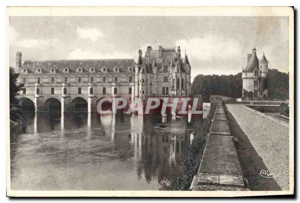 Castelo de Chenonceau — lado Leste — Héliogravure Comnier Macon n°23 - Frente