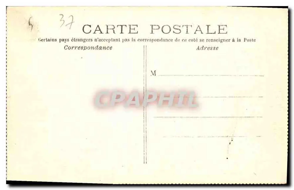 Ussé (Indre-et-Loire) — Schloss, Nordosten — unbekannter Verlag, n° 38 - Rückseite