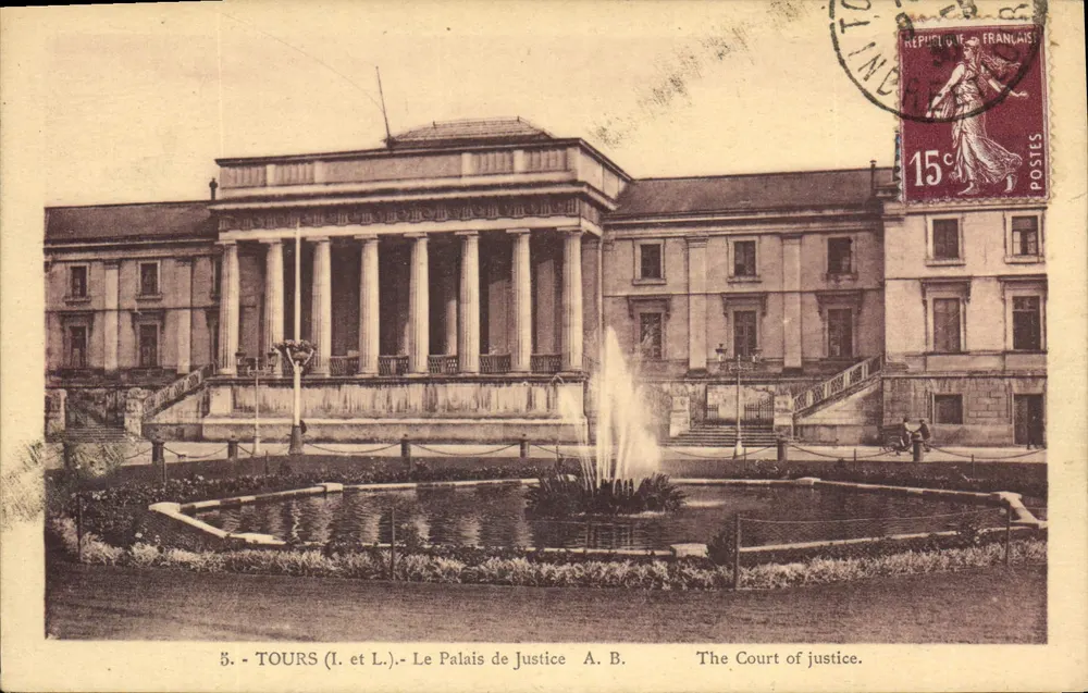 Tours (I. e L.) - O Palácio de Justiça — A. B. Phototype A. Bruet - Aigars - Frente