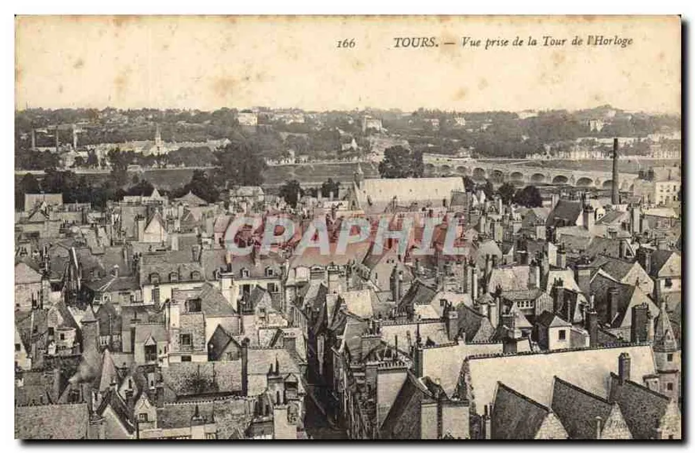 Tours — Ansicht vom Uhrturm — Nr. 166 - Vorderseite