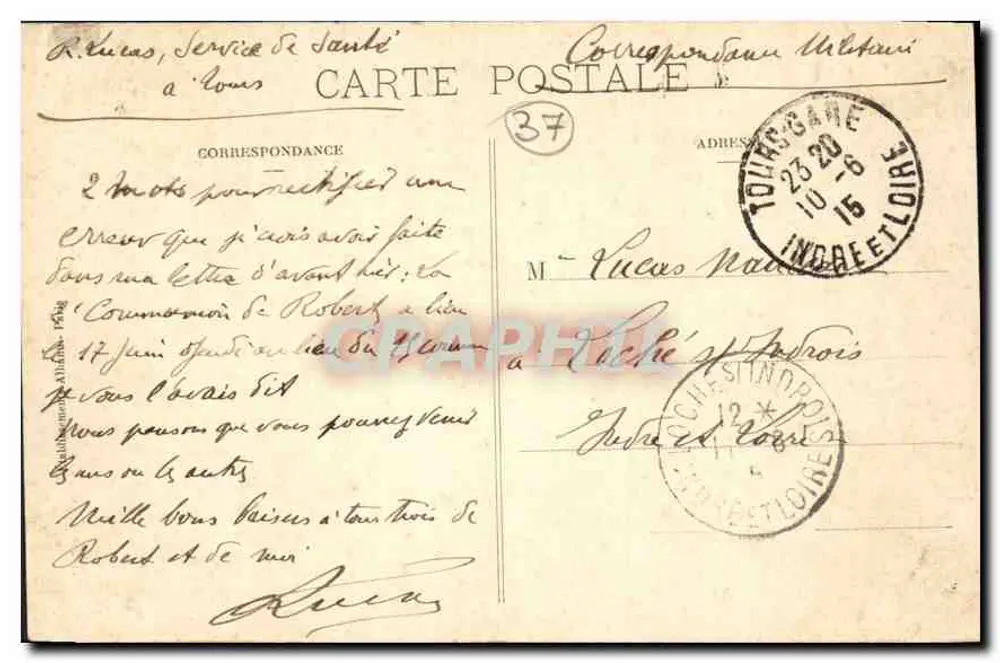 Tours — Kirche Notre-Dame-la-Riche — Innenraum — E. A. n°100 - Rückseite