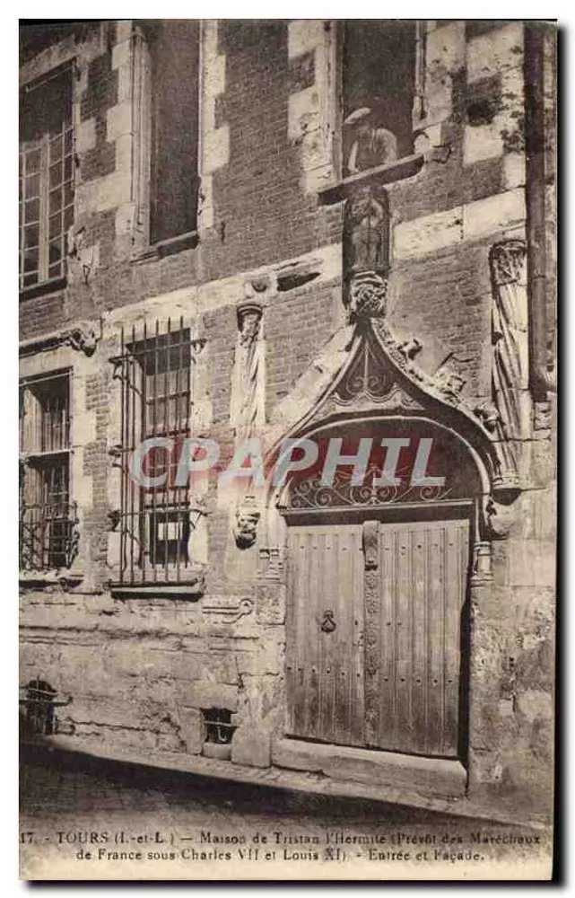 Tours (Loire-et-Loire) — Casa de Tristan l'Hermite (Prévôt dos Maréchaus da França sob Carlos VII e Luís XI) — Entrada e Fachada - Frente