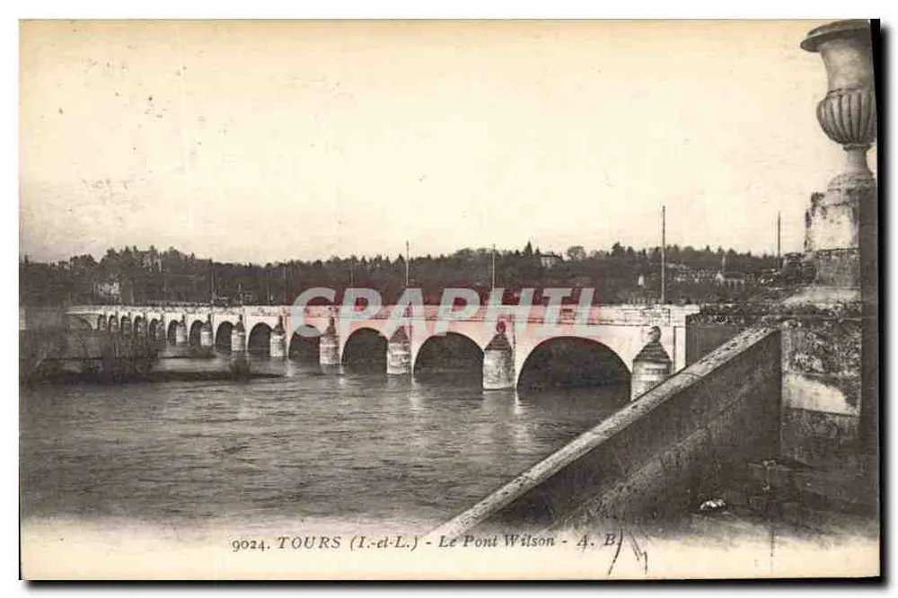 Tours (Indre-et-Loire) — O Ponte Wilson — Graphiti, n° 9024 - Frente