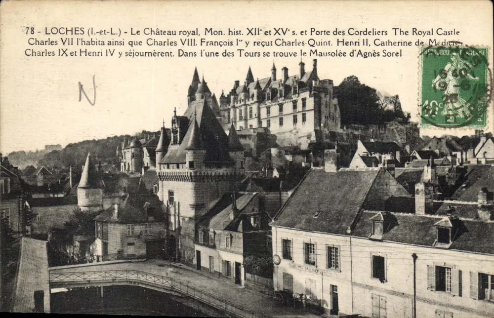 Loches (Loir-et-Cher) — Königliches Schloss und Porte des Cordeliers — unbekannter Verlag, Nr. 78 - Vorderseite