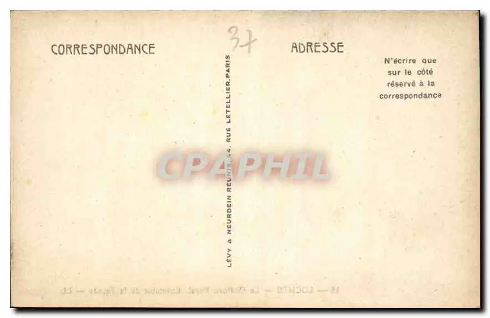 Loches — O Castelo Real. Conjunto da Fachada — LL - Verso