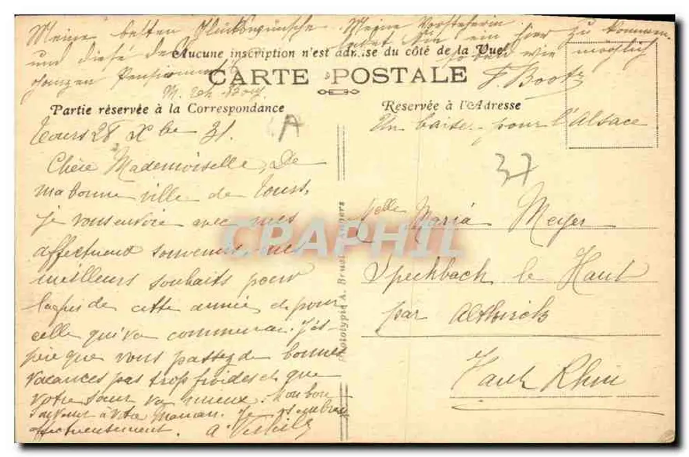 Tours (Loire-et-Cher) — O Palácio de Justiça — The Court of Justice. A. B. - Verso