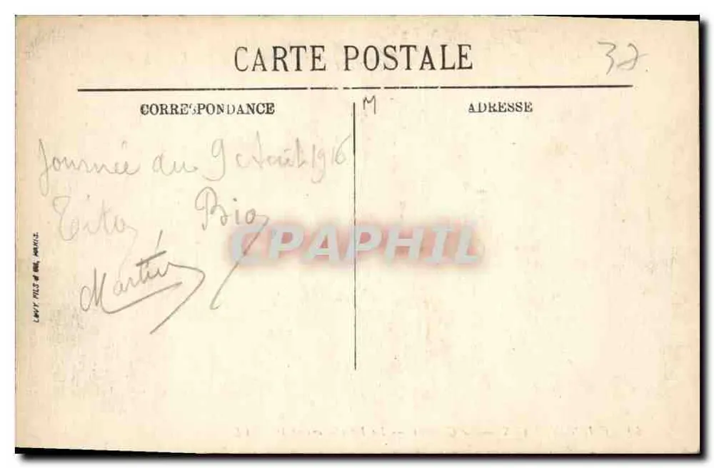 Chenonceaux — Zamek — Façada wschodnia — LL. n°10 - Rewers