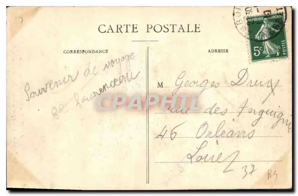 Amboise - Jagdtermin - La Pavode errichtet von Choiseul (18. Jahrhundert) - M. M. - Rückseite
