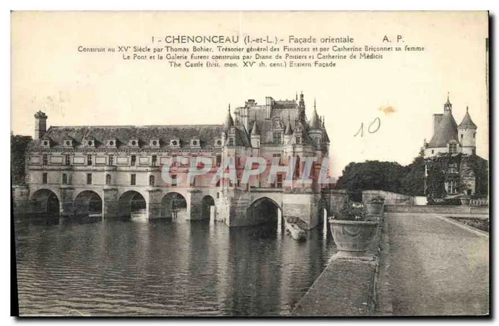Chenonceau — Façada wschodnia — A. P. - Awers