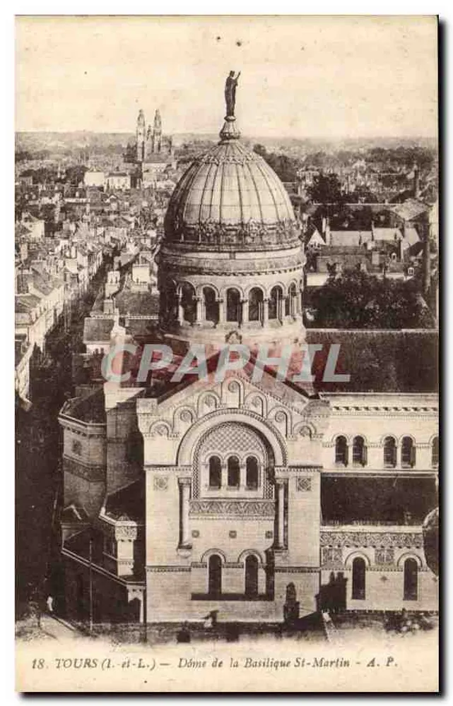 Tours (Loire-et-Loire) — Dach des Basilika Saint-Martin — A. P. - Vorderseite