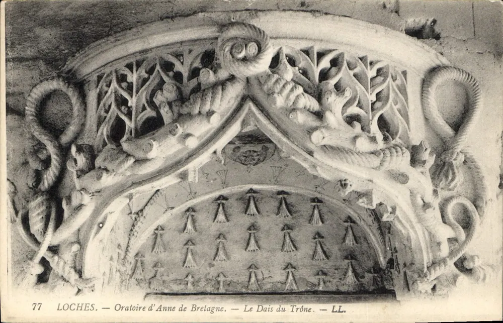 Loches — Oratorium von Anne von Bretagne — Der Thronschirm — LL. — N° 77 - Vorderseite