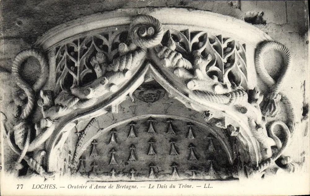 Loches — Oratorium von Anne von Bretagne — Der Thronschirm — LL. - Vorderseite