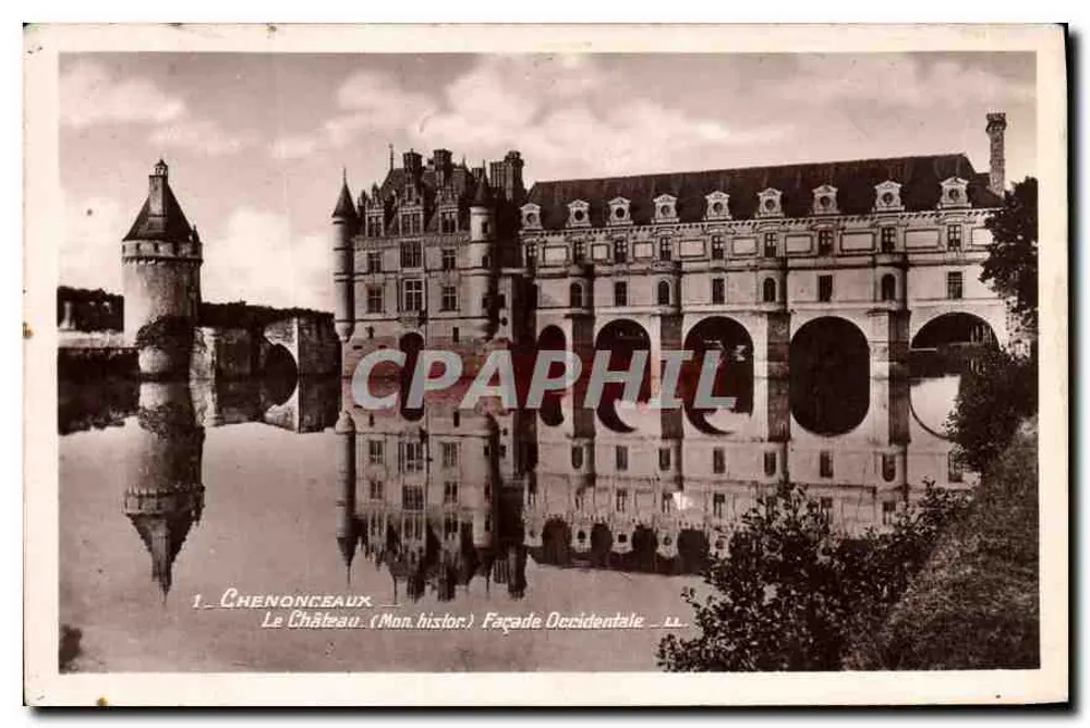 Chenonceaux — O Castelo (Minha História) Fachaça Ocidental — Levy e Neudien, Paris - Frente